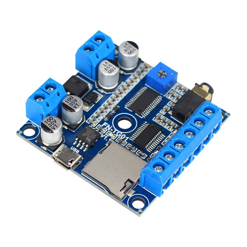 FN-TG01 MP3 Sound Board Activated with a Motion Sensor or Push Button with 15W Class D Amplifier