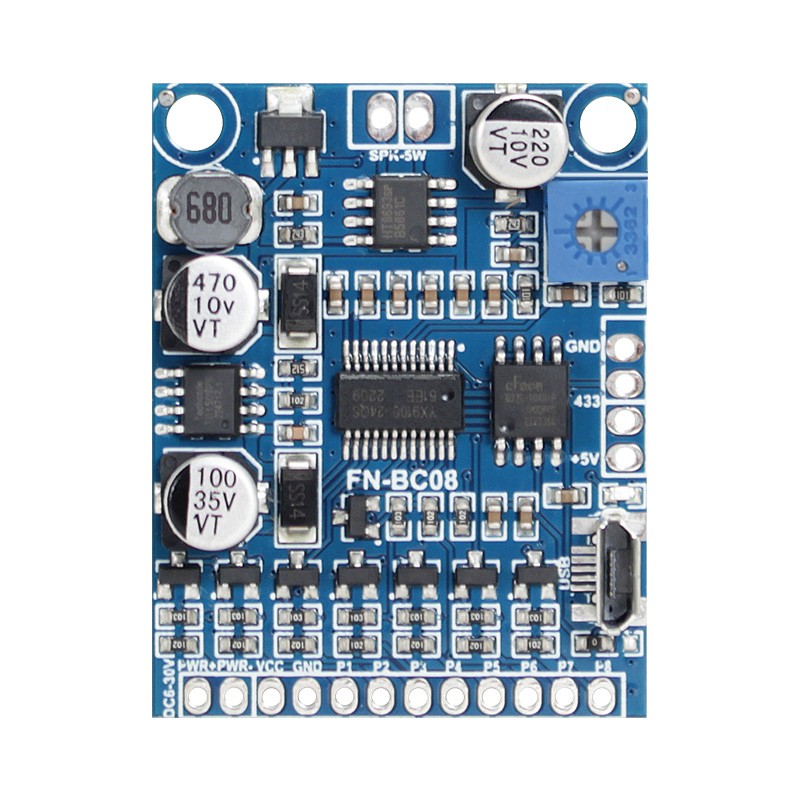 FN-BC08 MP3 Sound Board for Car Start Horn and Reverse Horn 8 Trigger Input Audio Player Sound Module 